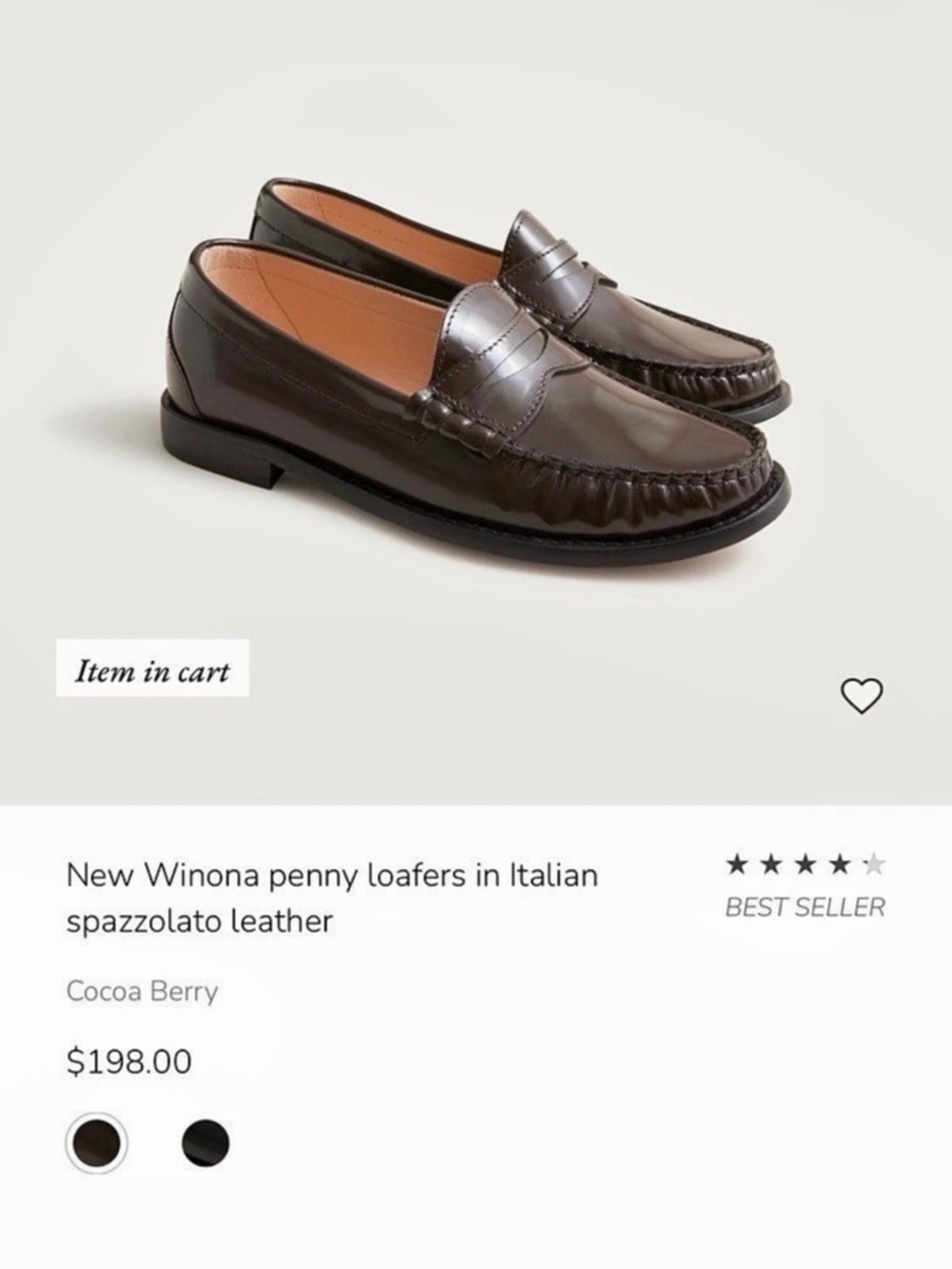J.Crew Winona Penny Loafers Brown US 8 New